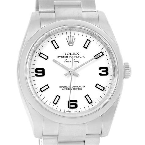 rolex air king white dial arabic|air king Rolex price.